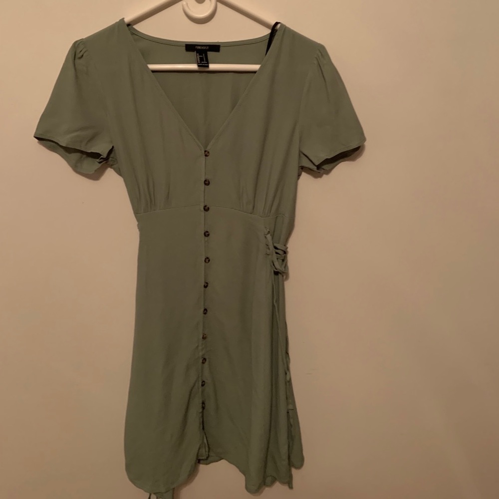 Green Button Down dress